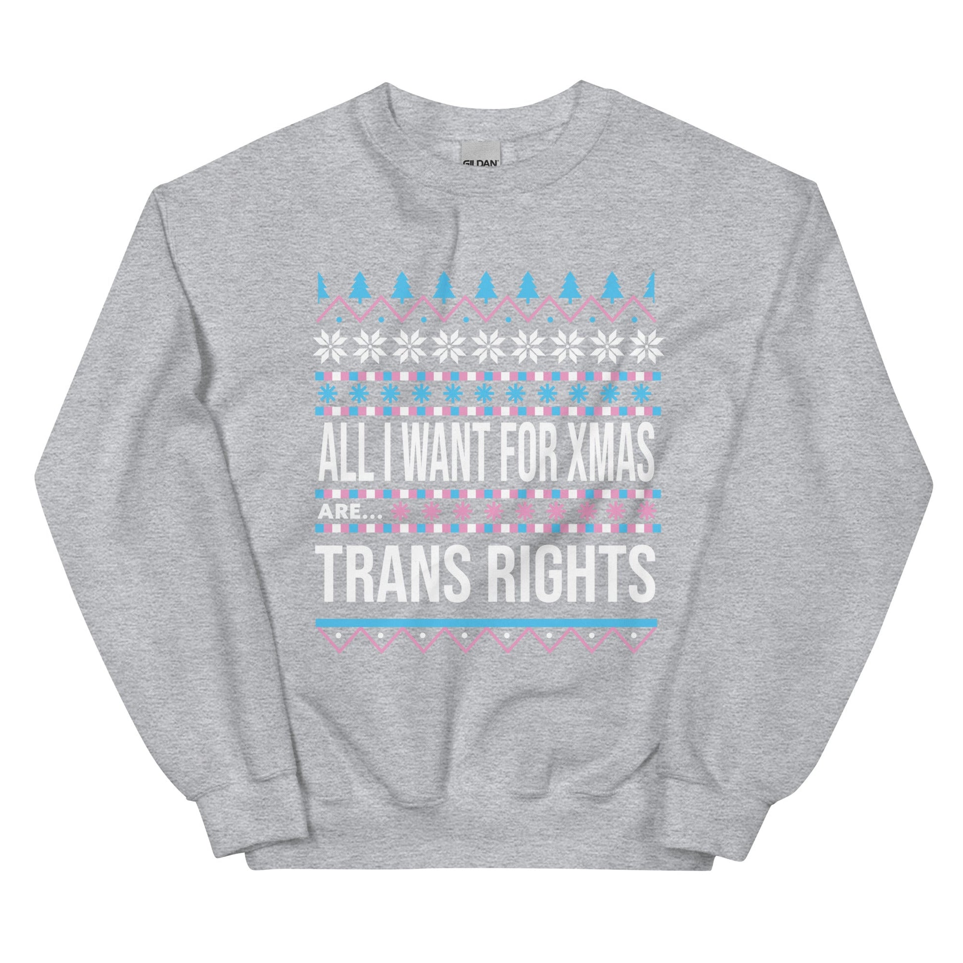 Trans Rights Christmas Sweatshirt - FLAVNT