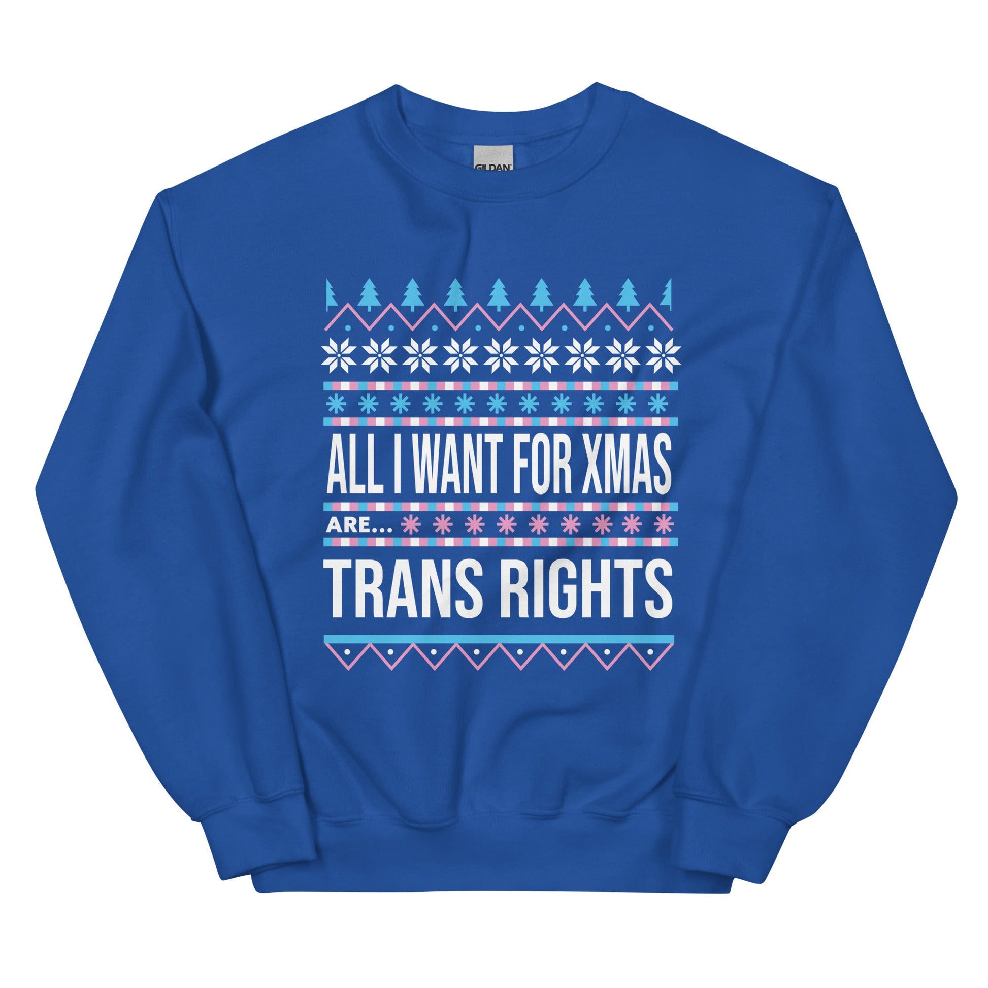 Trans Rights Christmas Sweatshirt - FLAVNT