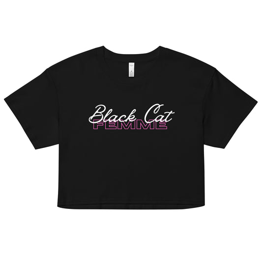 Black Cat Femme crop top