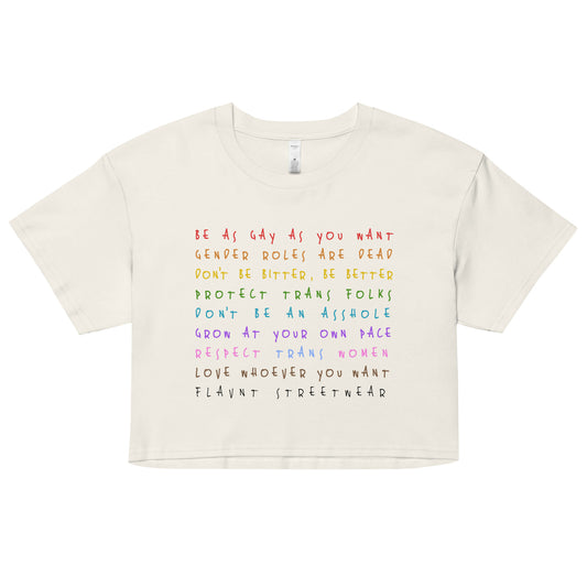 LGBT Mottos crop top