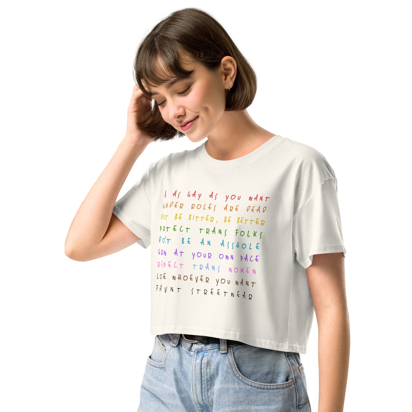 LGBT Mottos crop top