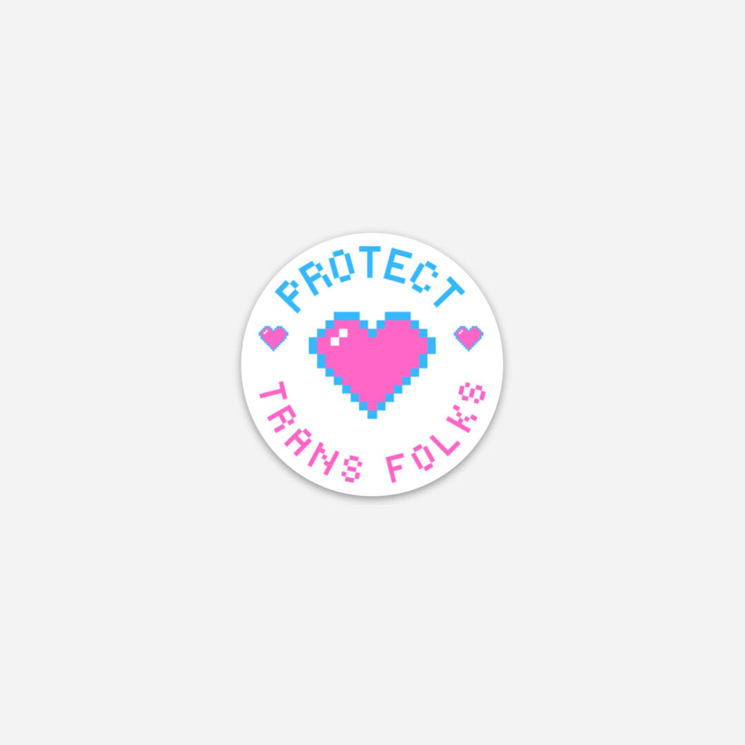 Protect Trans Folks Circle Emblem Sticker