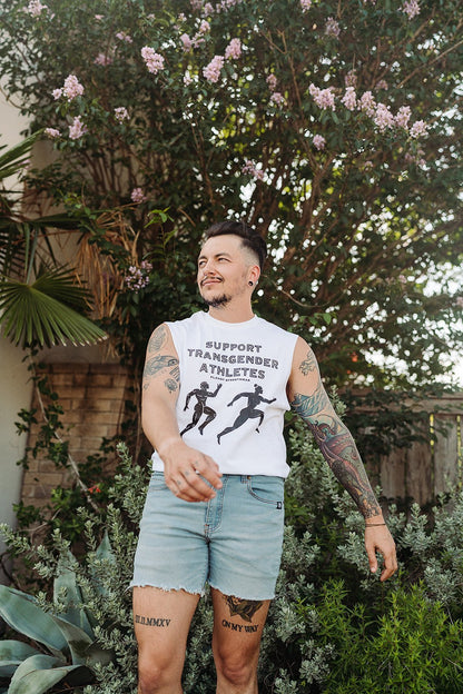 Support Transgender Athletes Cutoff Tank - FLAVNT